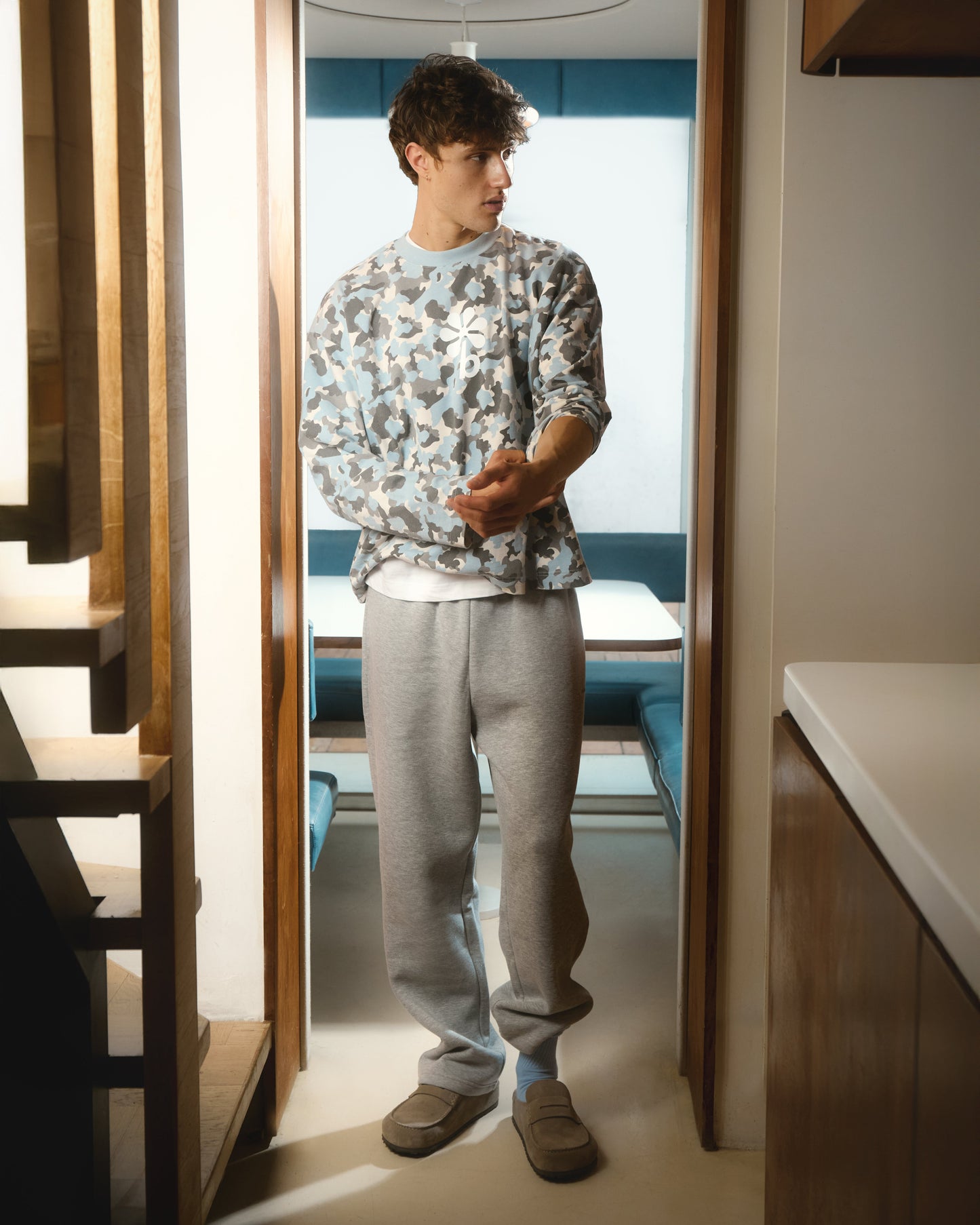Blu Camo Long Sleeve